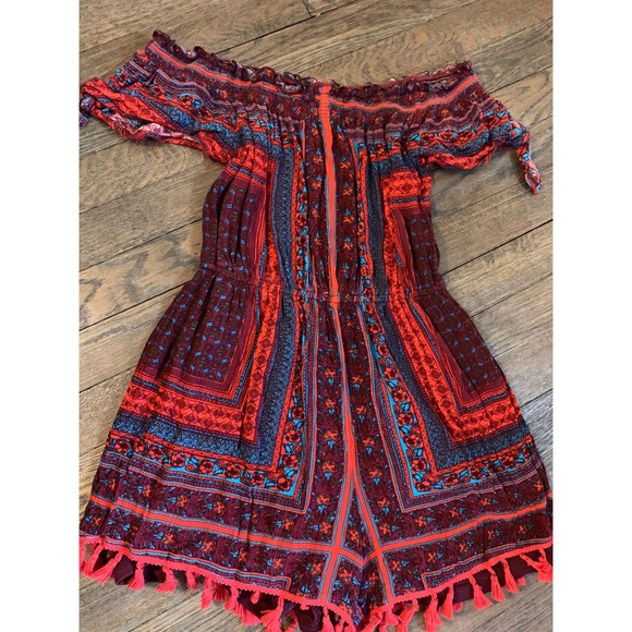 Blue Rain Pants - Boho style romper